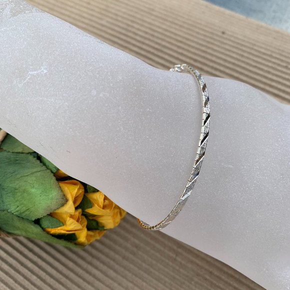 NWOT 7.5” Italian Silver Bracelet - Picture 6 of 7